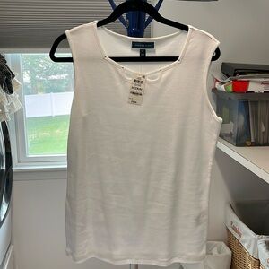 Karen Scott. Macys. White top. With tags size medium.